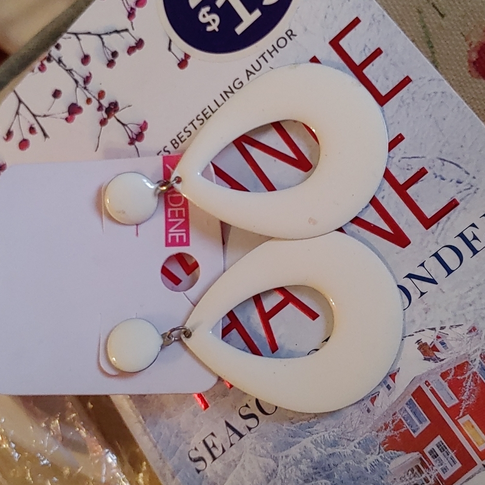 White earrings